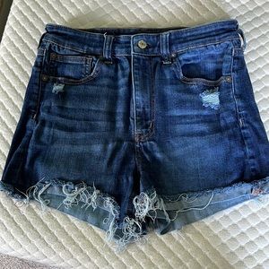 Super high rise jean shorts